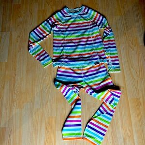 Lands End child size S (7-8) striped pajamas.